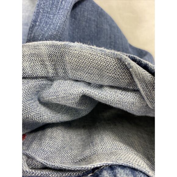 BKE Aiden Jeans Mens 24R Light‎ Wash Denim Distress Destroyed Boot Altered Hem - Picture 12 of 12